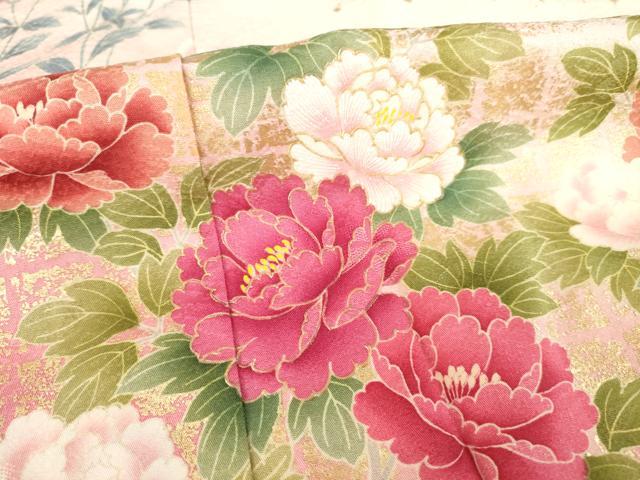 平和屋着物●豪華振袖 草花文 暈し染め 金彩 鈴乃屋扱い 正絹 逸品 AABC9471ck