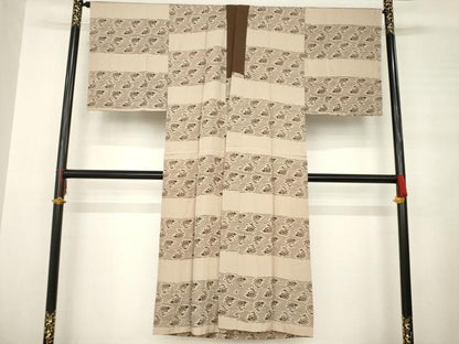 平和屋着物●男性 長襦袢 無双仕立て 鯛 荒磯 正絹 逸品 AABC9474ck