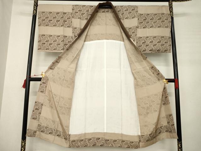 平和屋着物●男性 長襦袢 無双仕立て 鯛 荒磯 正絹 逸品 AABC9474ck
