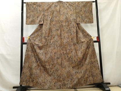 平和屋着物■上質な紬 樹林文 正絹 逸品 AABC9581cs