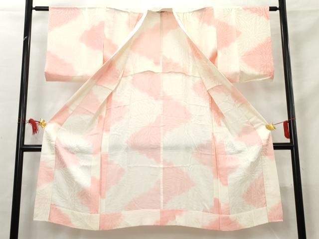 平和屋着物■長襦袢　無双仕立て　菊地紋　暈し染め　正絹　逸品　AABC9600cs