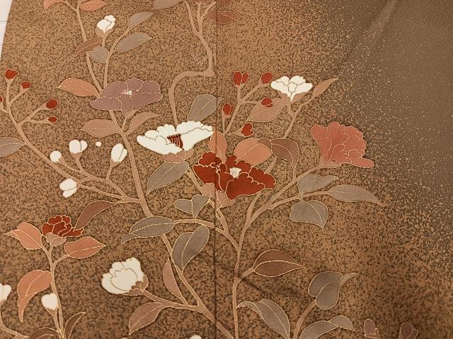 平和屋着物●訪問着　枝花文　金彩　正絹　逸品　AABC9641ph