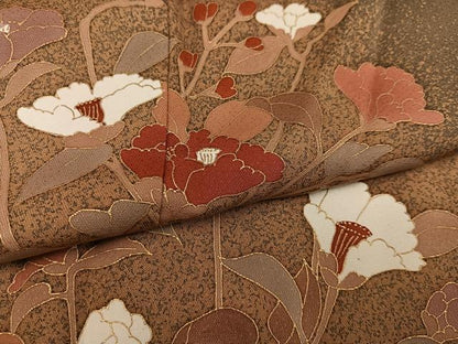 平和屋着物●訪問着　枝花文　金彩　正絹　逸品　AABC9641ph
