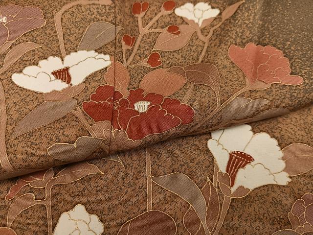 平和屋着物●訪問着　枝花文　金彩　正絹　逸品　AABC9641ph