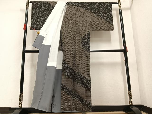 平和屋着物●本場大島紬 染大島 訪問着 吉祥花文 正絹 逸品 AABC9663ph