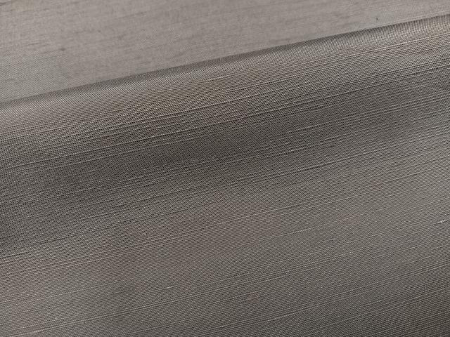 平和屋着物●上質な紬　色無地　江戸鼠色　正絹　逸品　AABC9667ph