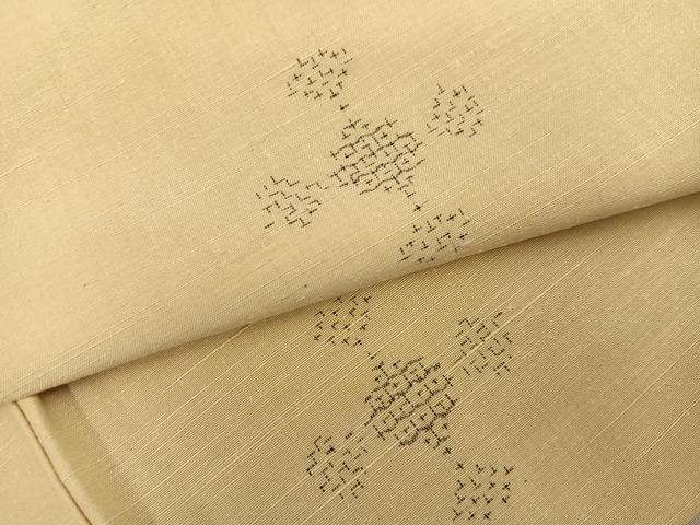 平和屋着物○結城紬 80亀甲 飛び亀甲柄 正絹 逸品 AABC9672ph