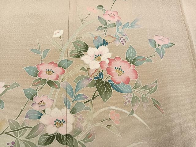 平和屋着物●訪問着　友禅　枝花文　暈し染め　正絹　逸品　AABC9677ph