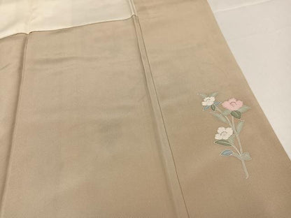 平和屋着物●訪問着　友禅　枝花文　暈し染め　正絹　逸品　AABC9677ph