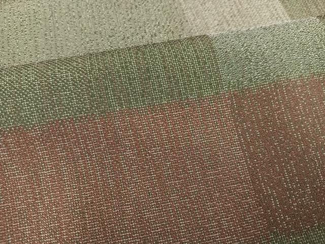 平和屋着物●お召　幾何学文様　正絹　逸品　AABC9682ph