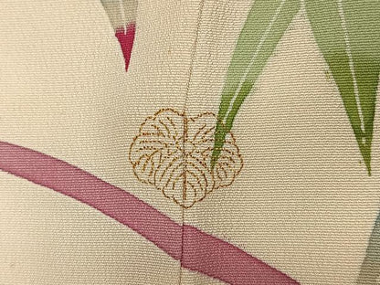 平和屋着物●訪問着 友禅 作家物 草花文 暈し染め 金彩 正絹 逸品 AABC9686ph