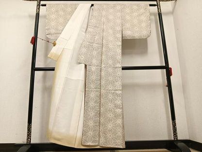 平和屋着物●本場大島紬 白大島 一元7マルキ 正絹 逸品 AABC9695ph