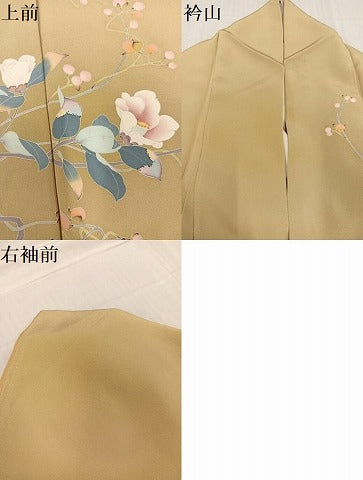 平和屋着物●訪問着 友禅 作家物 枝花文 正絹 逸品 AABC9698ph
