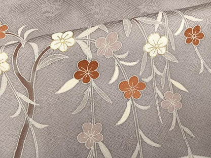 平和屋着物●訪問着　駒刺繍　立波草花籬文　金彩　正絹　逸品　AABC9703ph