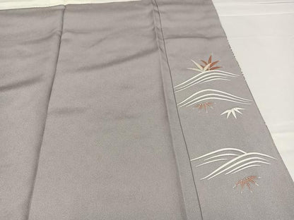 平和屋着物●訪問着　駒刺繍　立波草花籬文　金彩　正絹　逸品　AABC9703ph