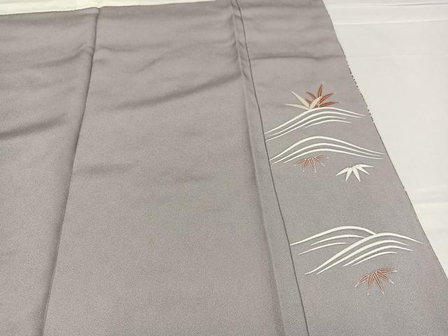 平和屋着物●訪問着　駒刺繍　立波草花籬文　金彩　正絹　逸品　AABC9703ph