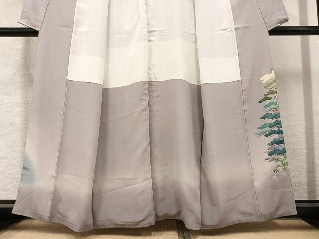 平和屋着物●豪華色留袖　友禅　作家物　風景草木文　暈し染め　正絹　逸品　AABC9707ph