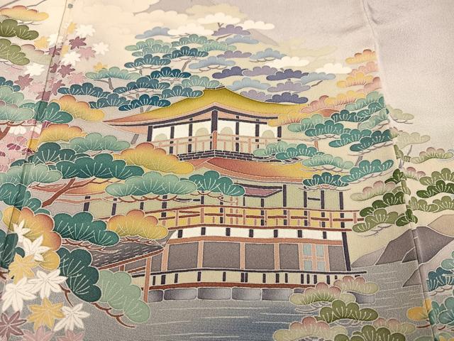 平和屋着物●豪華色留袖　友禅　作家物　風景草木文　暈し染め　正絹　逸品　AABC9707ph