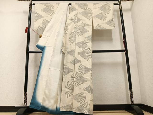 平和屋□本場真綿絢結城紬 作家物 手描き 辻が花 訪問着f28