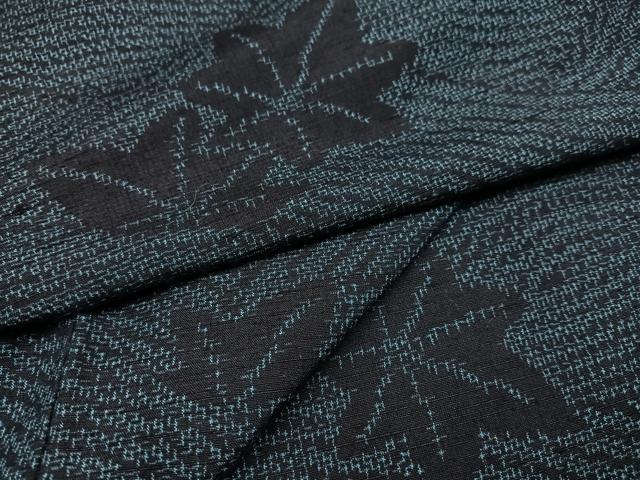 平和屋着物●結城紬　竜田川　正絹　逸品　AABC9718ph