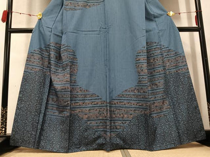 平和屋着物●訪問着 紬地 草花文 正絹 逸品 AABC9764ph