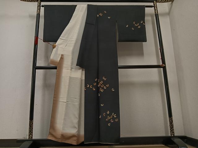 平和屋着物●訪問着　刺繍　束ね熨斗文　さが美扱い　正絹　逸品　AABC9785ph