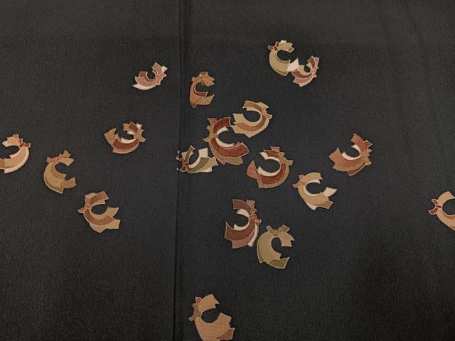 平和屋着物●訪問着　刺繍　束ね熨斗文　さが美扱い　正絹　逸品　AABC9785ph
