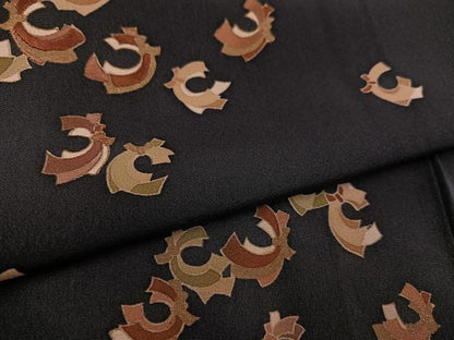 平和屋着物●訪問着　刺繍　束ね熨斗文　さが美扱い　正絹　逸品　AABC9785ph