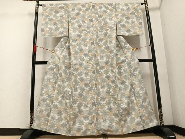 平和屋着物●上質な紬　楓　正絹　逸品　AABC9801ph