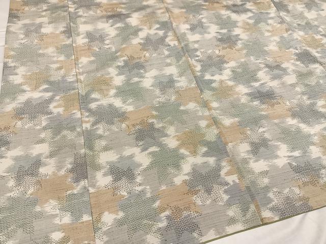 平和屋着物●上質な紬　楓　正絹　逸品　AABC9801ph