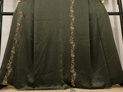 平和屋着物●訪問着　枝花文　金彩　正絹　逸品　AABC9813ph