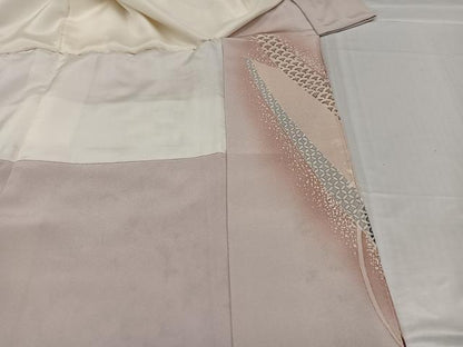 平和屋着物●豪華色留袖　飾花文　暈し染め　金彩　正絹　逸品　AABC9827ph