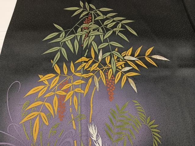 平和屋着物●訪問着 草木文 暈し染め 正絹 逸品 AABC9833ph