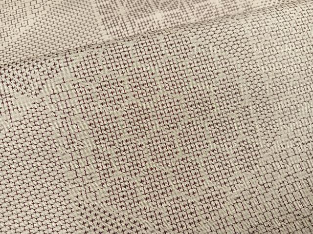 平和屋着物●上質な紬　亀甲文　正絹　逸品　AABC9834ph