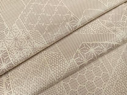 平和屋着物●上質な紬　亀甲文　正絹　逸品　AABC9834ph