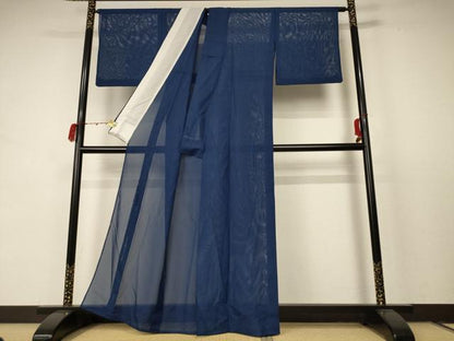 平和屋着物＊夏物 色無地 絽 褐返色 洗える着物 AABC9843jd