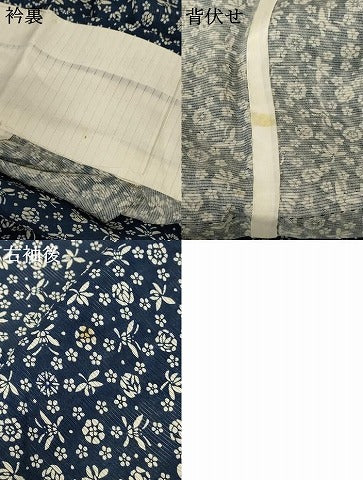 平和屋着物＊夏物 小紋 絽 花蝶文 正絹 逸品 AABC9850jd