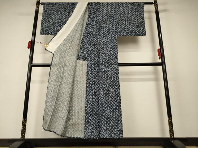 平和屋着物＊夏物 小紋 絽 花蝶文 正絹 逸品 AABC9850jd