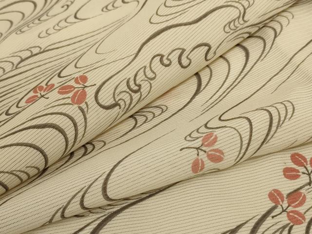 平和屋着物＊夏物 小紋 絽 立波萩文 正絹 逸品 AABC9851jd