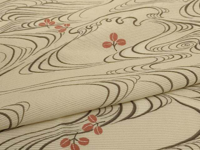 平和屋着物＊夏物 小紋 絽 立波萩文 正絹 逸品 AABC9851jd
