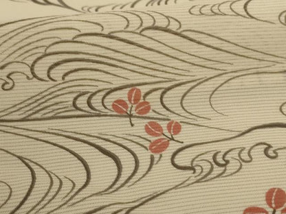 平和屋着物＊夏物 小紋 絽 立波萩文 正絹 逸品 AABC9851jd