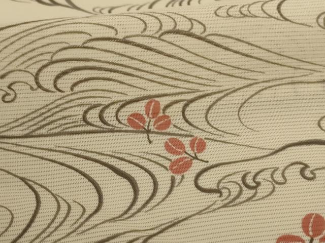 平和屋着物＊夏物 小紋 絽 立波萩文 正絹 逸品 AABC9851jd