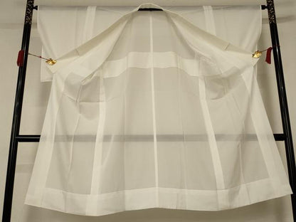 平和屋着物＊夏物 長襦袢 絽 鳥の子色 正絹 逸品 AABC9853jd