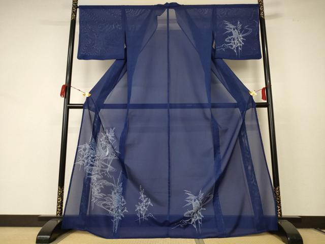 平和屋着物＊夏物 訪問着 絽 花鳥文 洗える着物 AABC9855jd