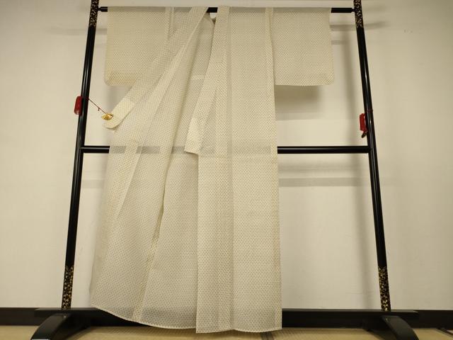 平和屋着物＊夏物　絹芭蕉　十字絣　正絹　逸品　AABC9858jd