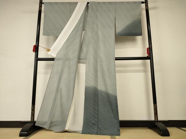 平和屋着物＊夏物 訪問着 絽 霞文 暈し染め 正絹 逸品 AABC9861jd