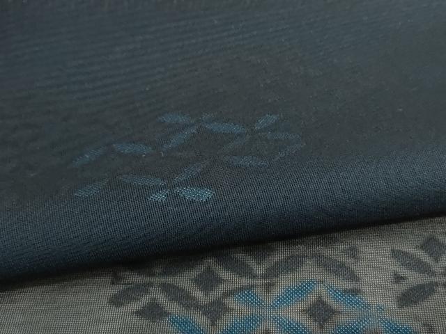 平和屋着物＊夏物 小紋 紗 七宝文 正絹 逸品 AABC9863jd