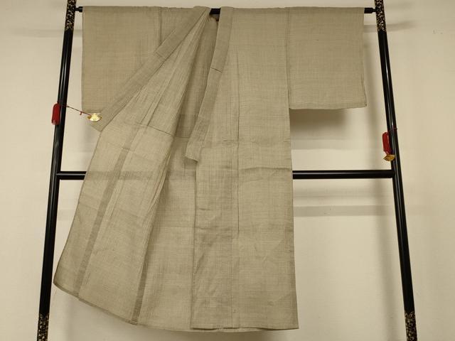平和屋着物＊夏物 男性 小千谷ちぢみ 80亀甲 麻 逸品 AABC9864jd