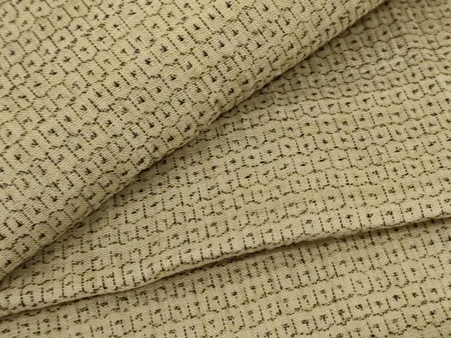 平和屋着物＊夏物 男性 小千谷ちぢみ 80亀甲 麻 逸品 AABC9864jd