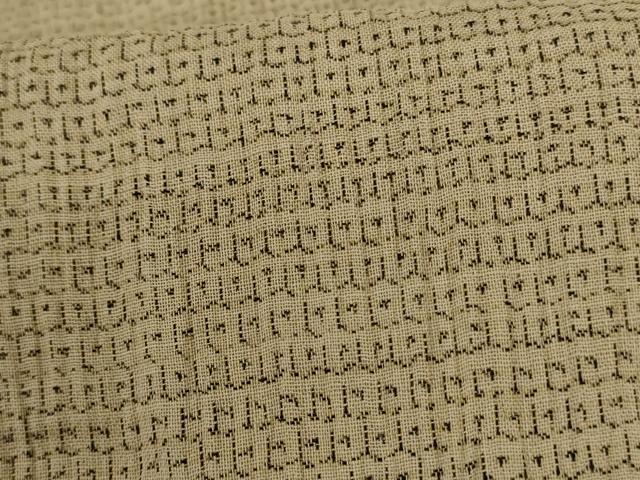 平和屋着物＊夏物 男性 小千谷ちぢみ 80亀甲 麻 逸品 AABC9864jd